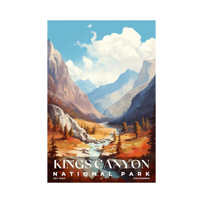 Kings Canyon National Park Poster, Travel Art, Office Poster, Home Decor | S6